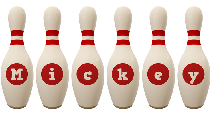 Mickey bowling-pin logo
