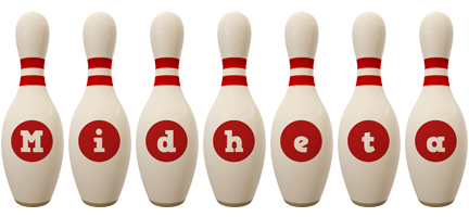 Midheta bowling-pin logo