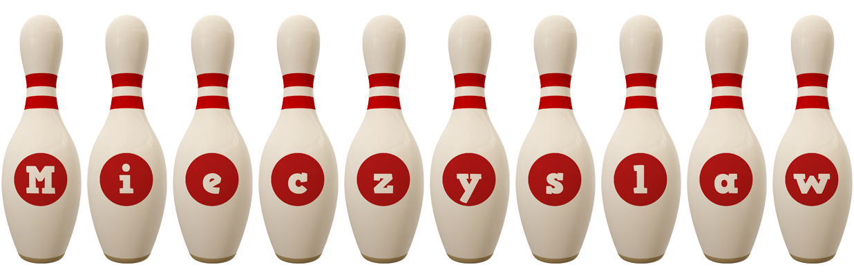 Mieczyslaw bowling-pin logo