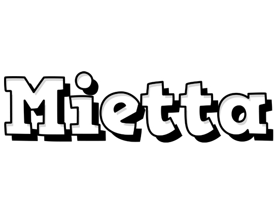 Mietta snowing logo