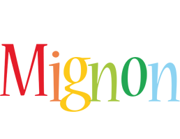 Mignon birthday logo