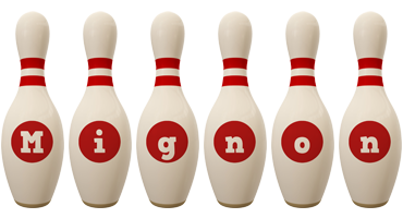 Mignon bowling-pin logo