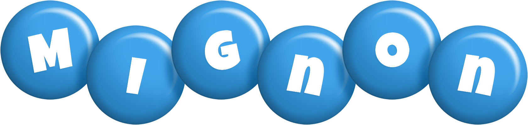 Mignon candy-blue logo