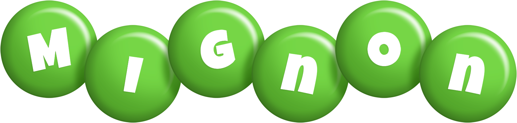 Mignon candy-green logo