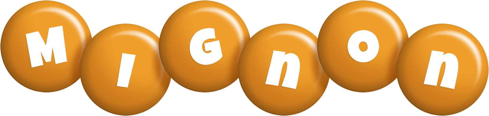 Mignon candy-orange logo
