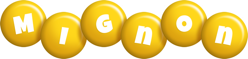Mignon candy-yellow logo