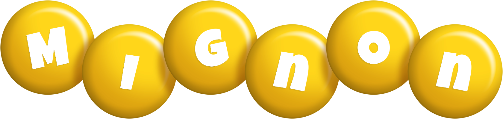 Mignon candy-yellow logo