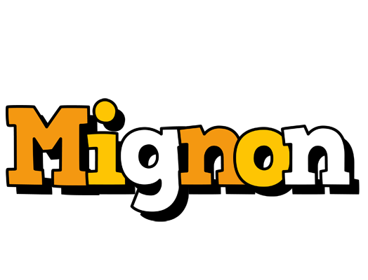 Mignon cartoon logo