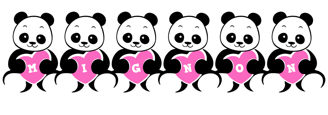 Mignon love-panda logo