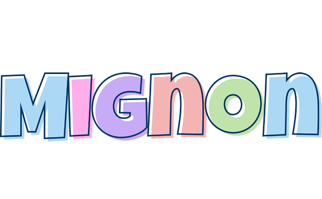 Mignon pastel logo