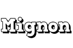 Mignon snowing logo