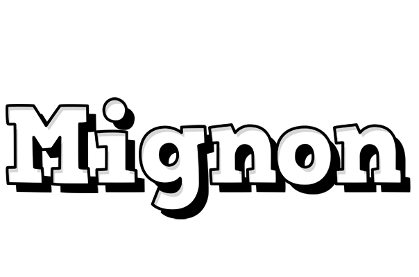 Mignon snowing logo