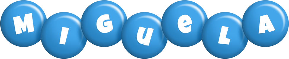 Miguela candy-blue logo