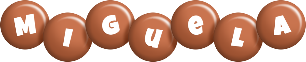 Miguela candy-brown logo