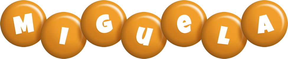 Miguela candy-orange logo
