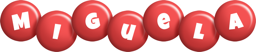 Miguela candy-red logo