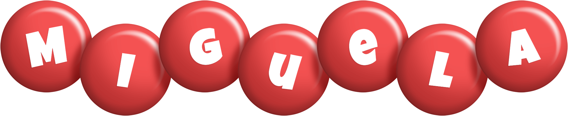 Miguela candy-red logo