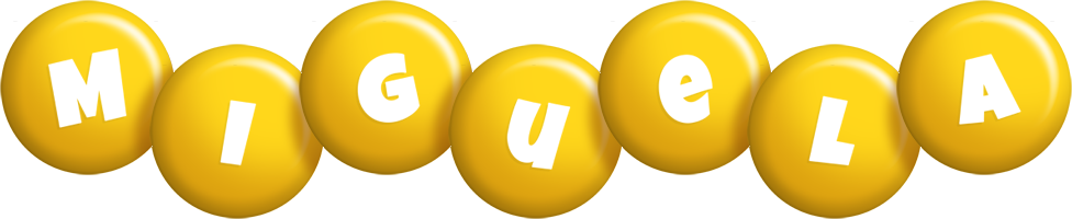 Miguela candy-yellow logo