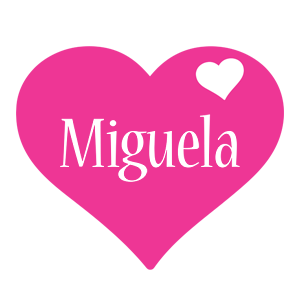 Miguela love-heart logo