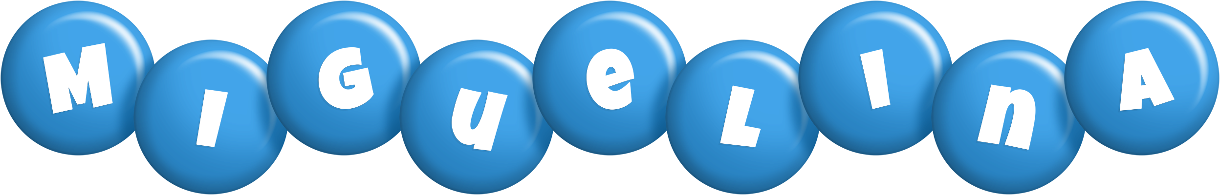 Miguelina candy-blue logo