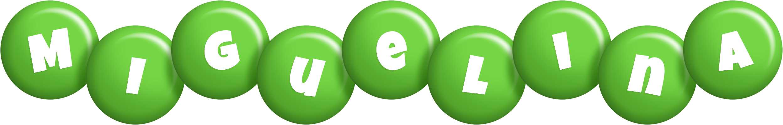 Miguelina candy-green logo