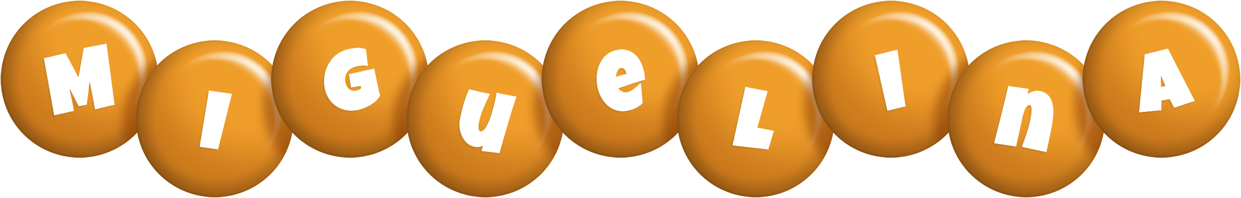 Miguelina candy-orange logo