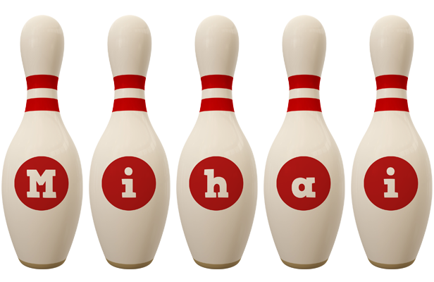 Mihai bowling-pin logo