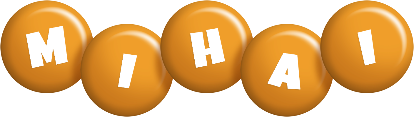 Mihai candy-orange logo