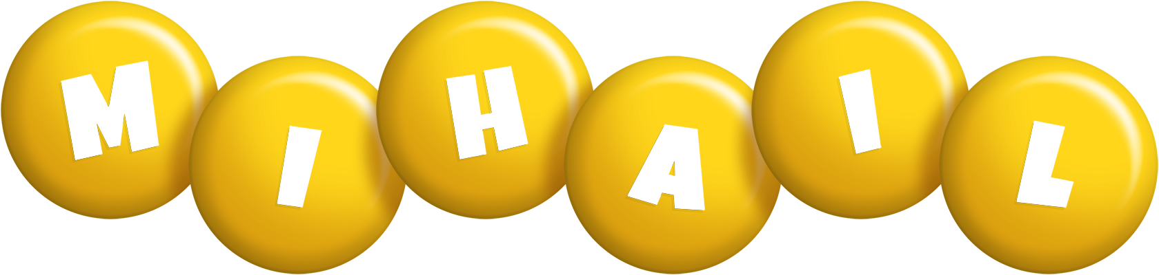 Mihail candy-yellow logo