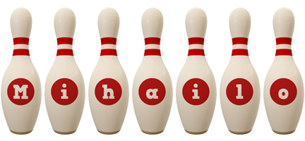 Mihailo bowling-pin logo