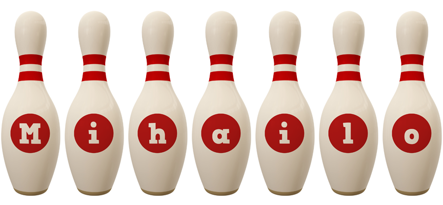 Mihailo bowling-pin logo