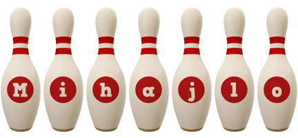 Mihajlo bowling-pin logo