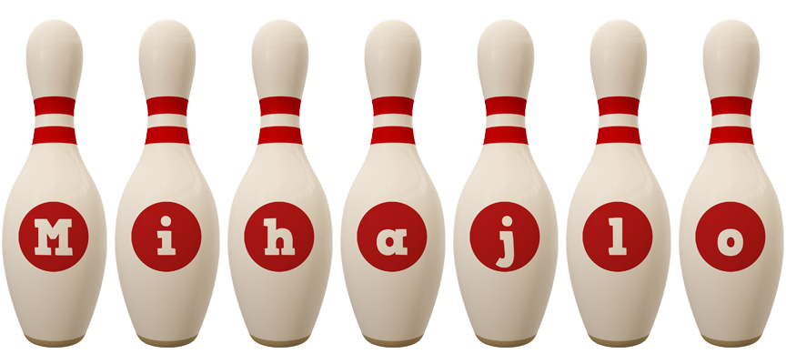 Mihajlo bowling-pin logo