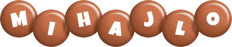 Mihajlo candy-brown logo