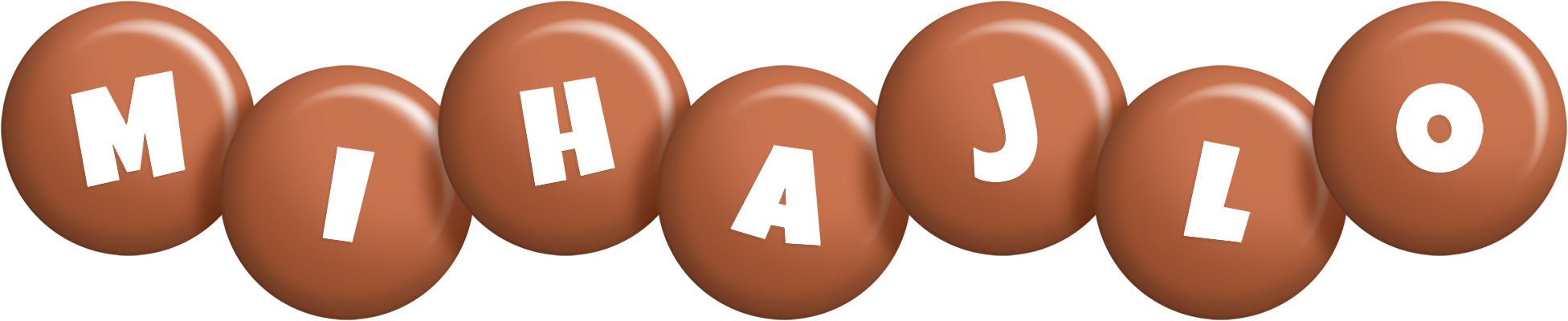 Mihajlo candy-brown logo