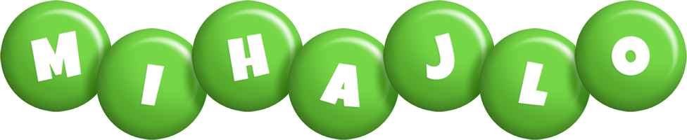 Mihajlo candy-green logo