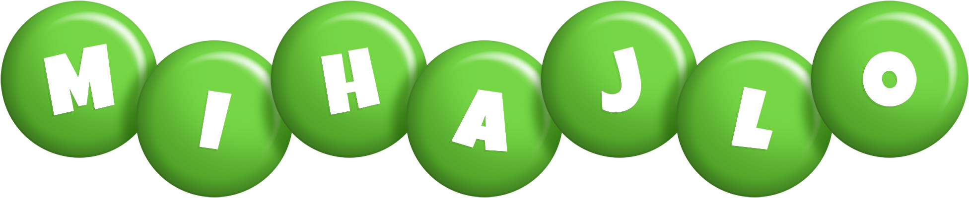 Mihajlo candy-green logo