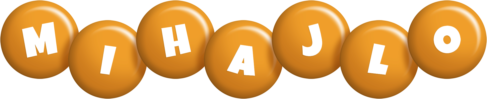 Mihajlo candy-orange logo