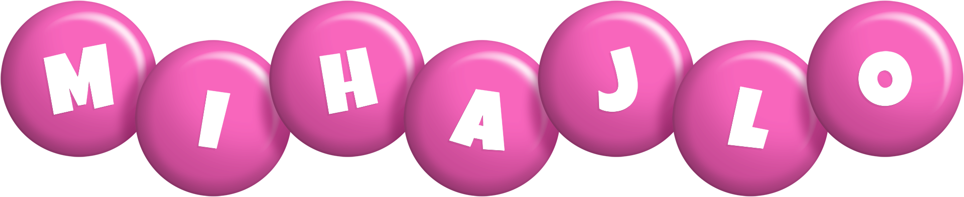 Mihajlo candy-pink logo