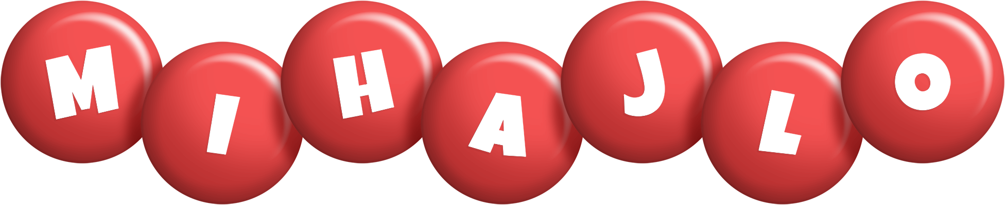 Mihajlo candy-red logo