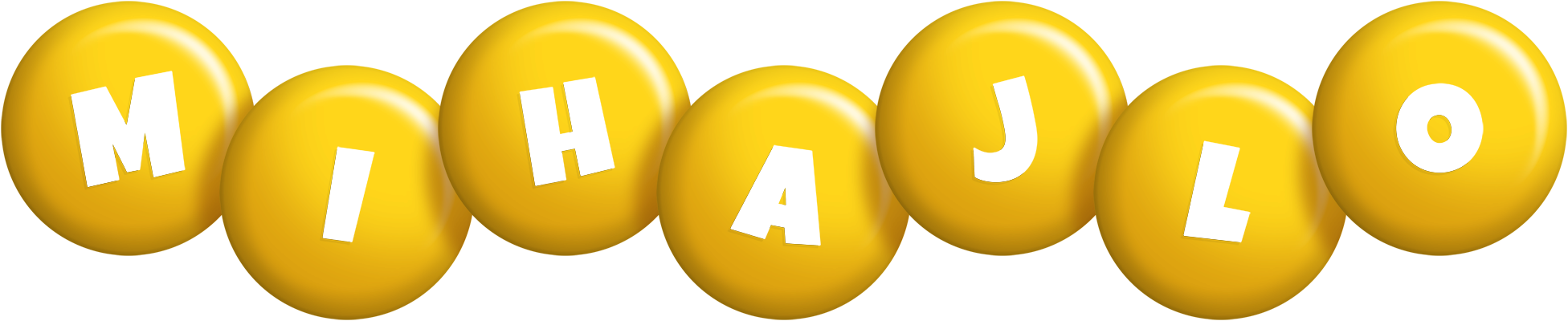 Mihajlo candy-yellow logo