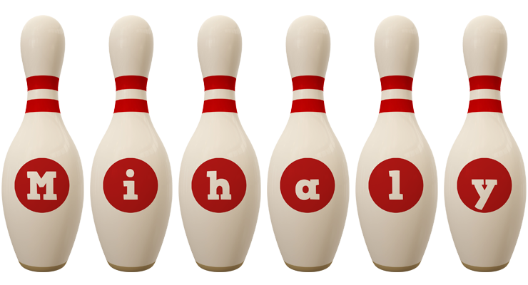 Mihaly bowling-pin logo