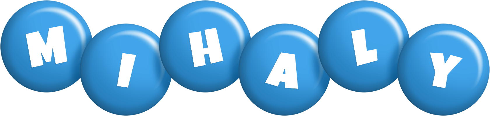 Mihaly candy-blue logo