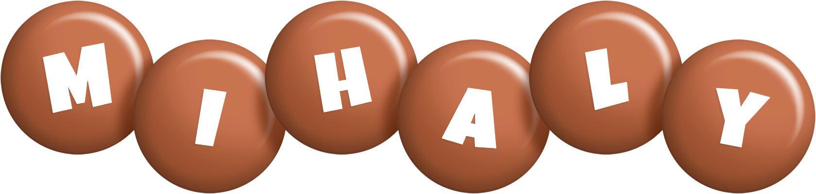 Mihaly candy-brown logo