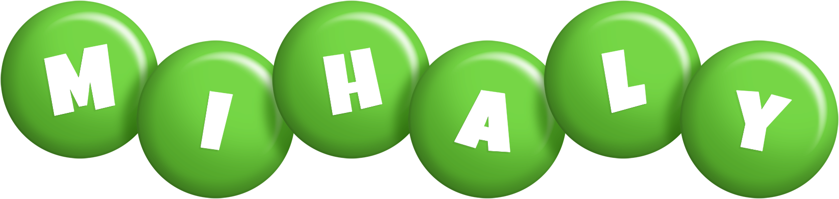 Mihaly candy-green logo