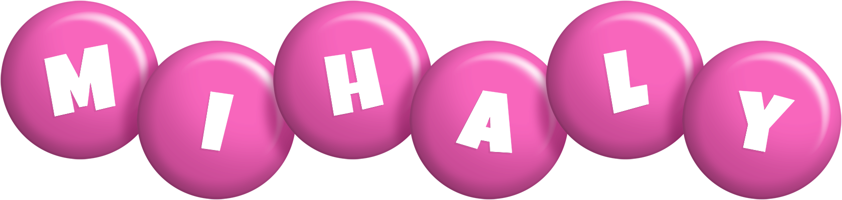 Mihaly candy-pink logo