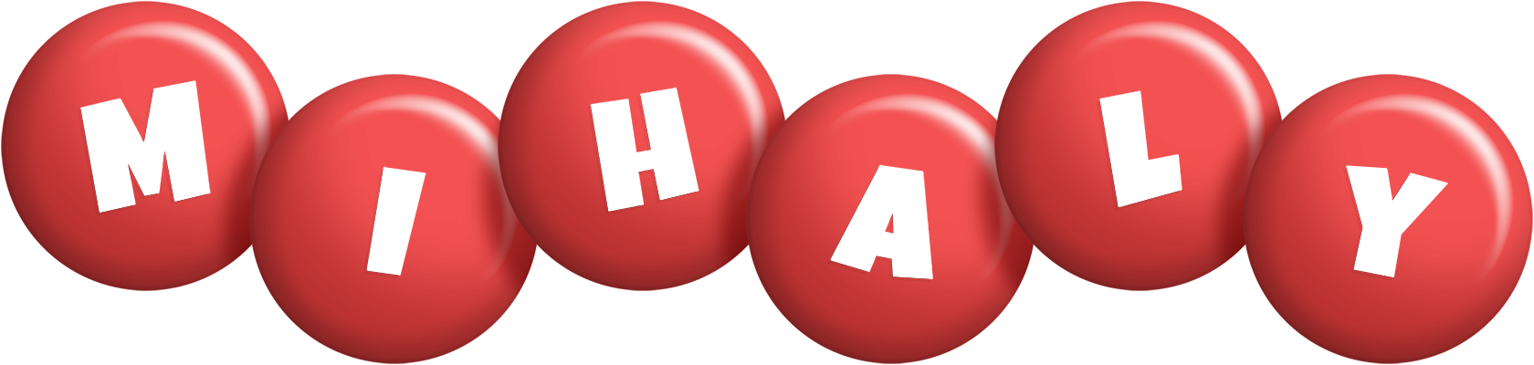 Mihaly candy-red logo