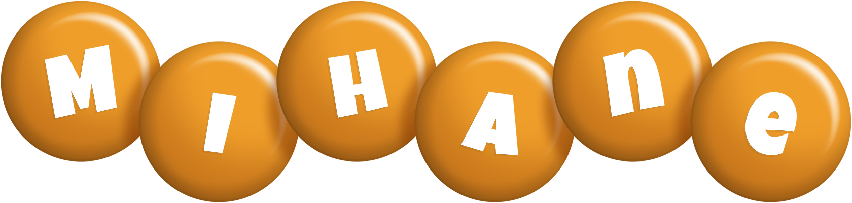 Mihane candy-orange logo