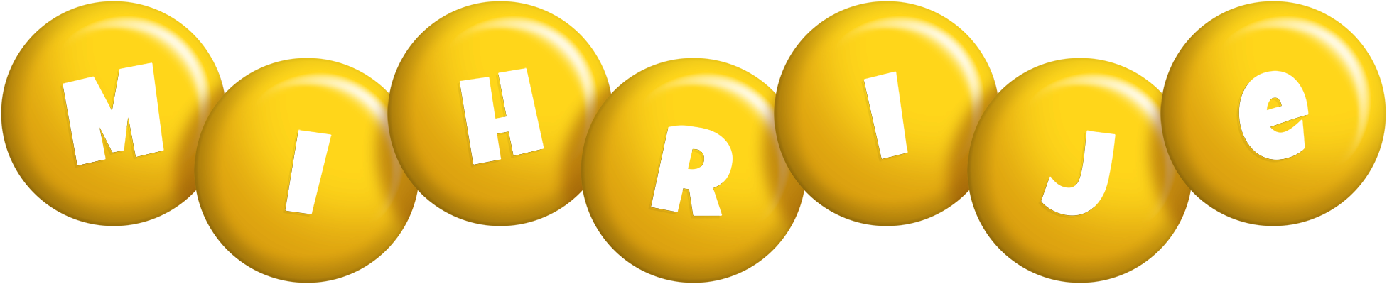 Mihrije candy-yellow logo