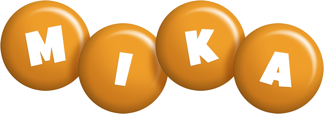 Mika candy-orange logo